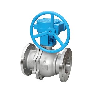Q341F-16P DN50，DN100不銹鋼渦輪法蘭球閥