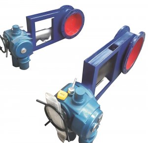 圓形電動調(diào)節(jié)插板閥DN300，國產(chǎn)電動插板